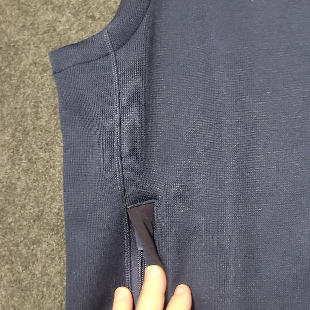 Vineyard Vines Mens Navy Blue Performance Full Zip Knit Vest Layering Jacket XL